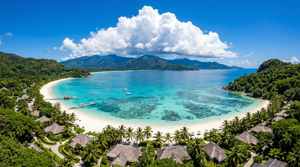 Tropical Paradise View Wall Mural in your room — zoomed