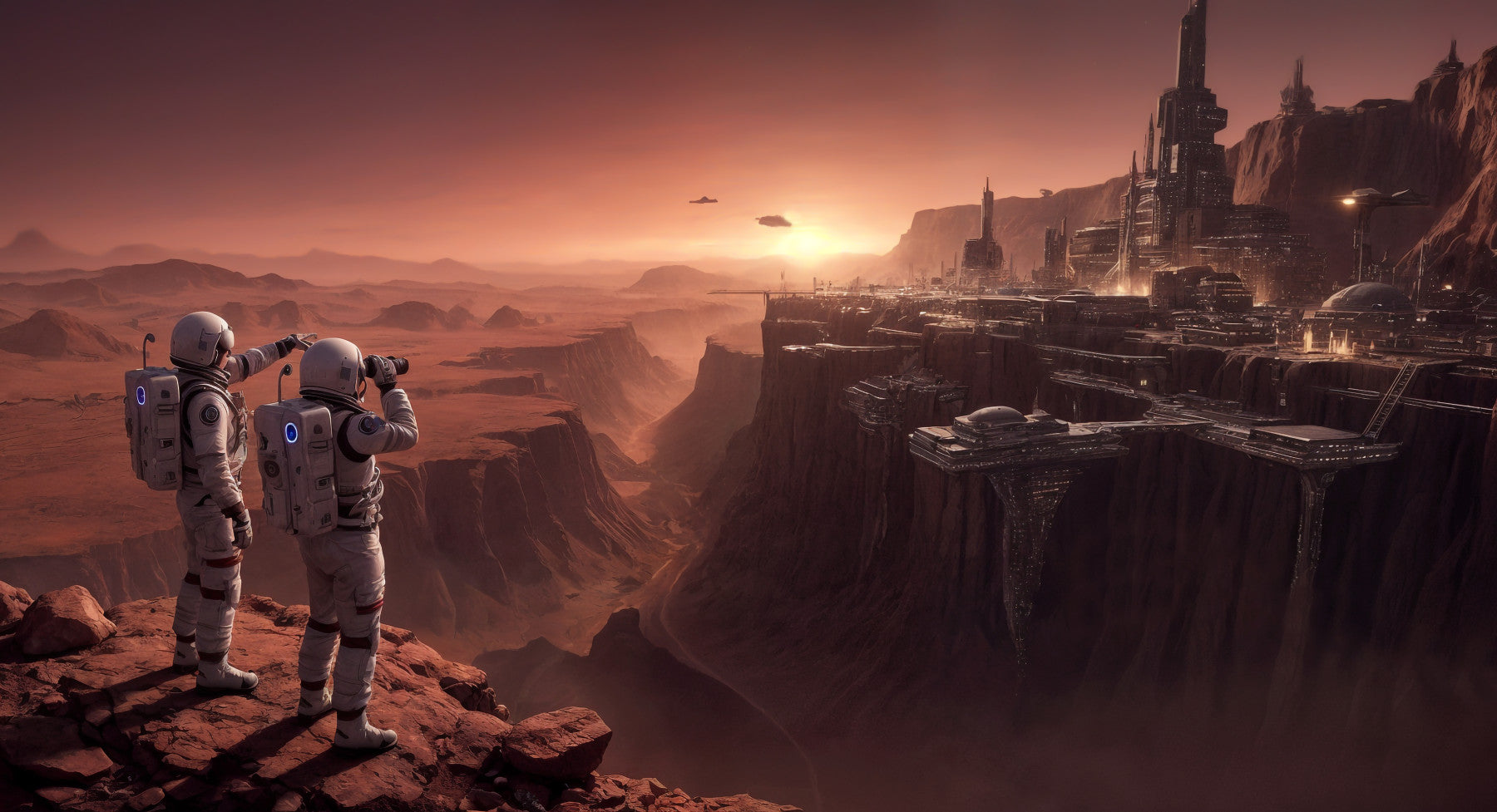 Mars Colony Vista Wall Mural
