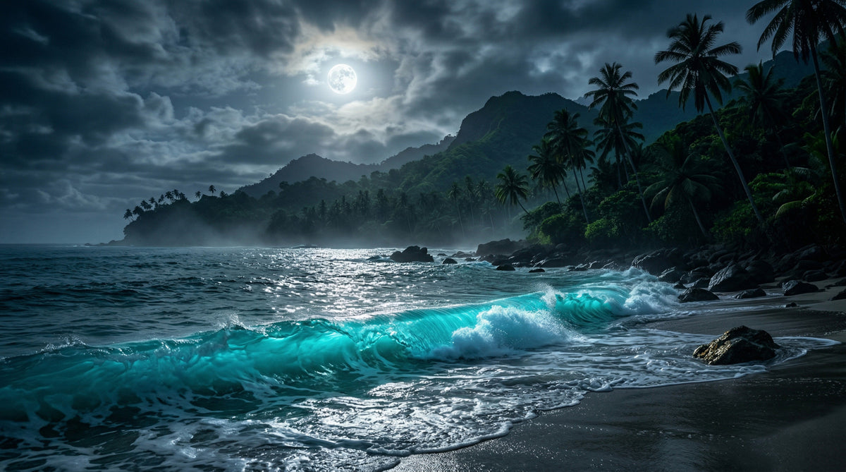 Moonlit Tropics Wall Mural