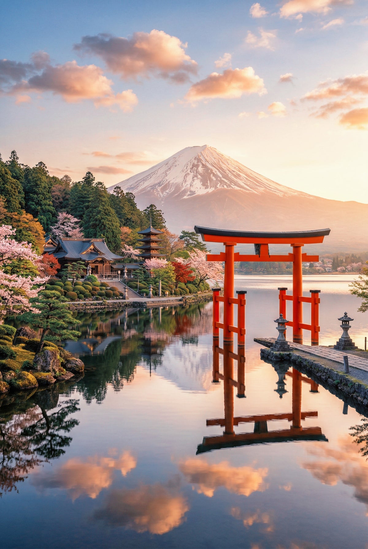 Mount Fuji Dream Wall Mural in your room — zoomed