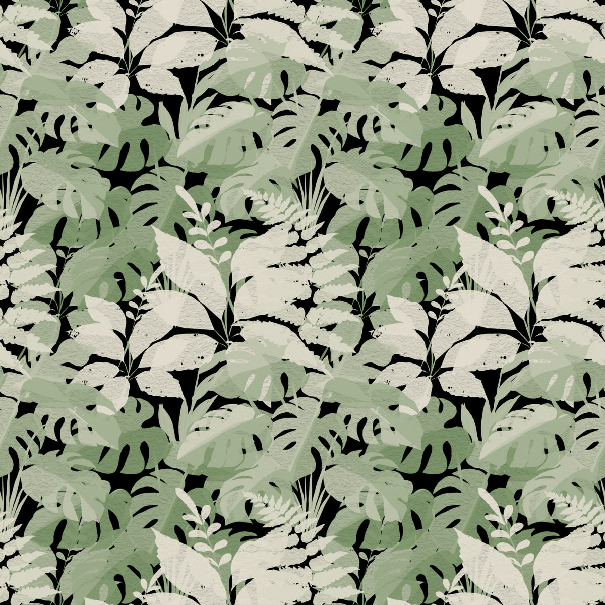 Botanical Noir Canopy Foliage Wallpaper⁠ in your room — zoomed