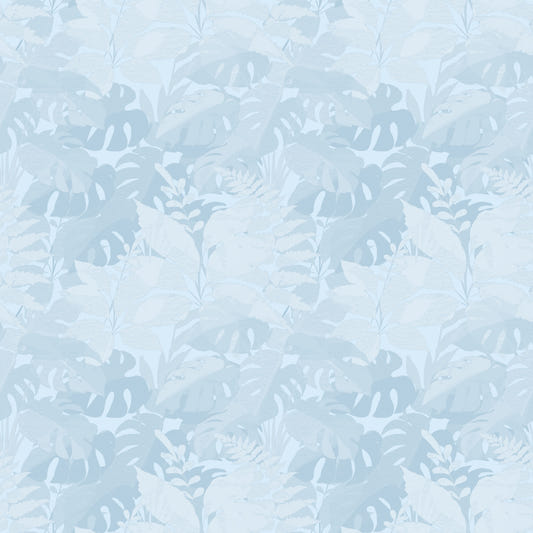Misty Blue Leaf Layers Monstera  Wallpaper⁠