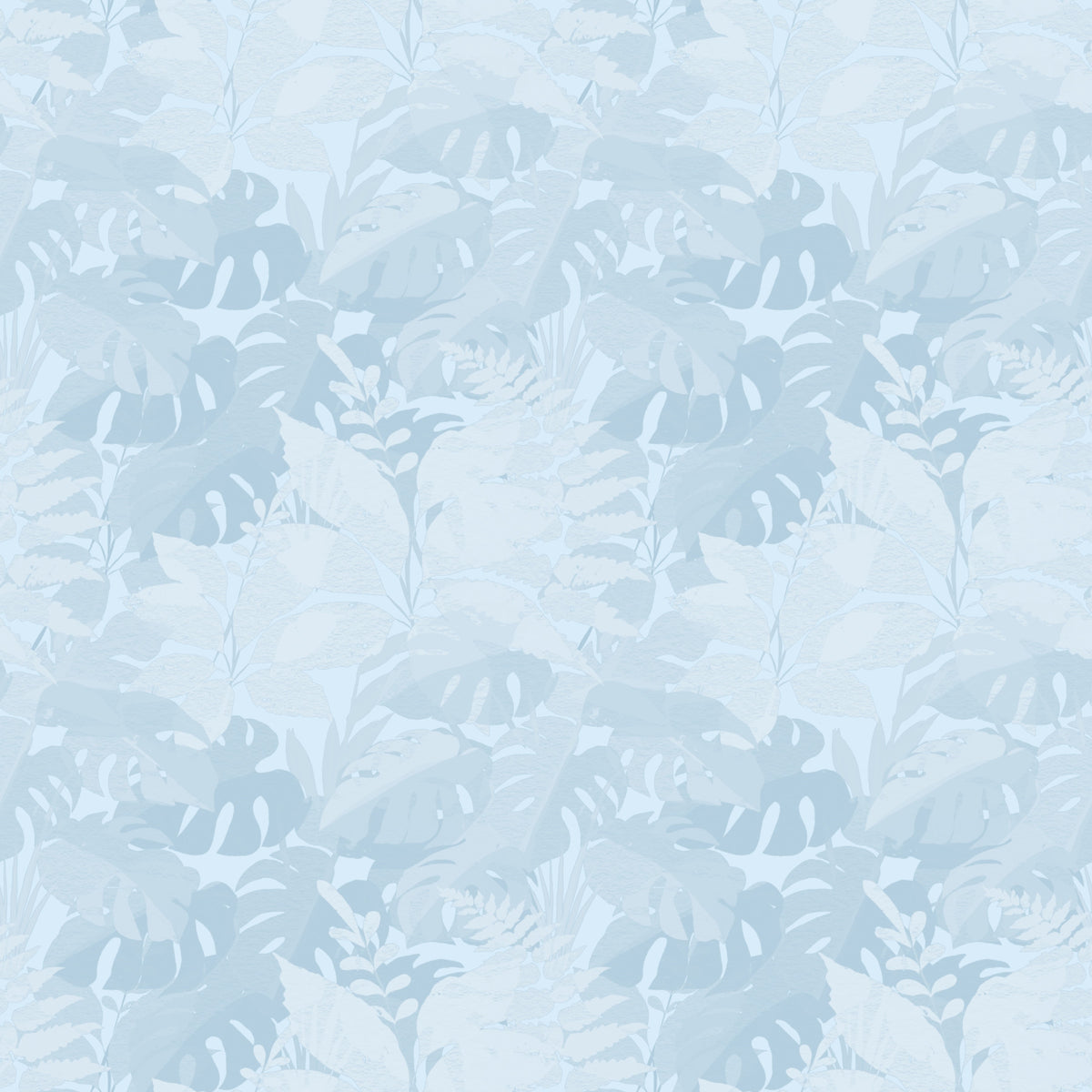 Misty Blue Leaf Layers Monstera  Wallpaper⁠