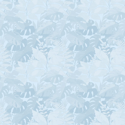 Misty Blue Leaf Layers Monstera  Wallpaper⁠