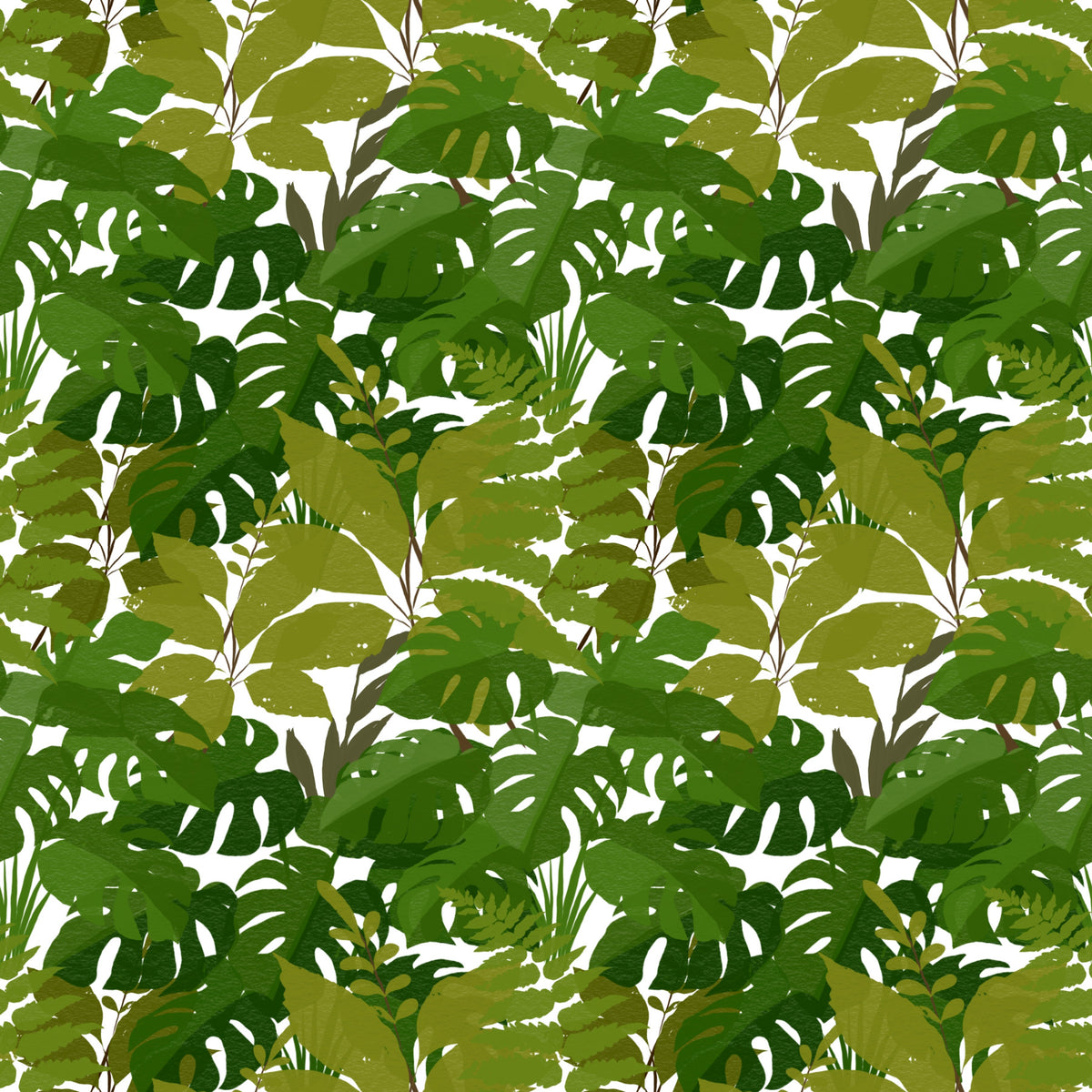 Lush Leaf Canopy Monstera Leaves Wallpaper⁠