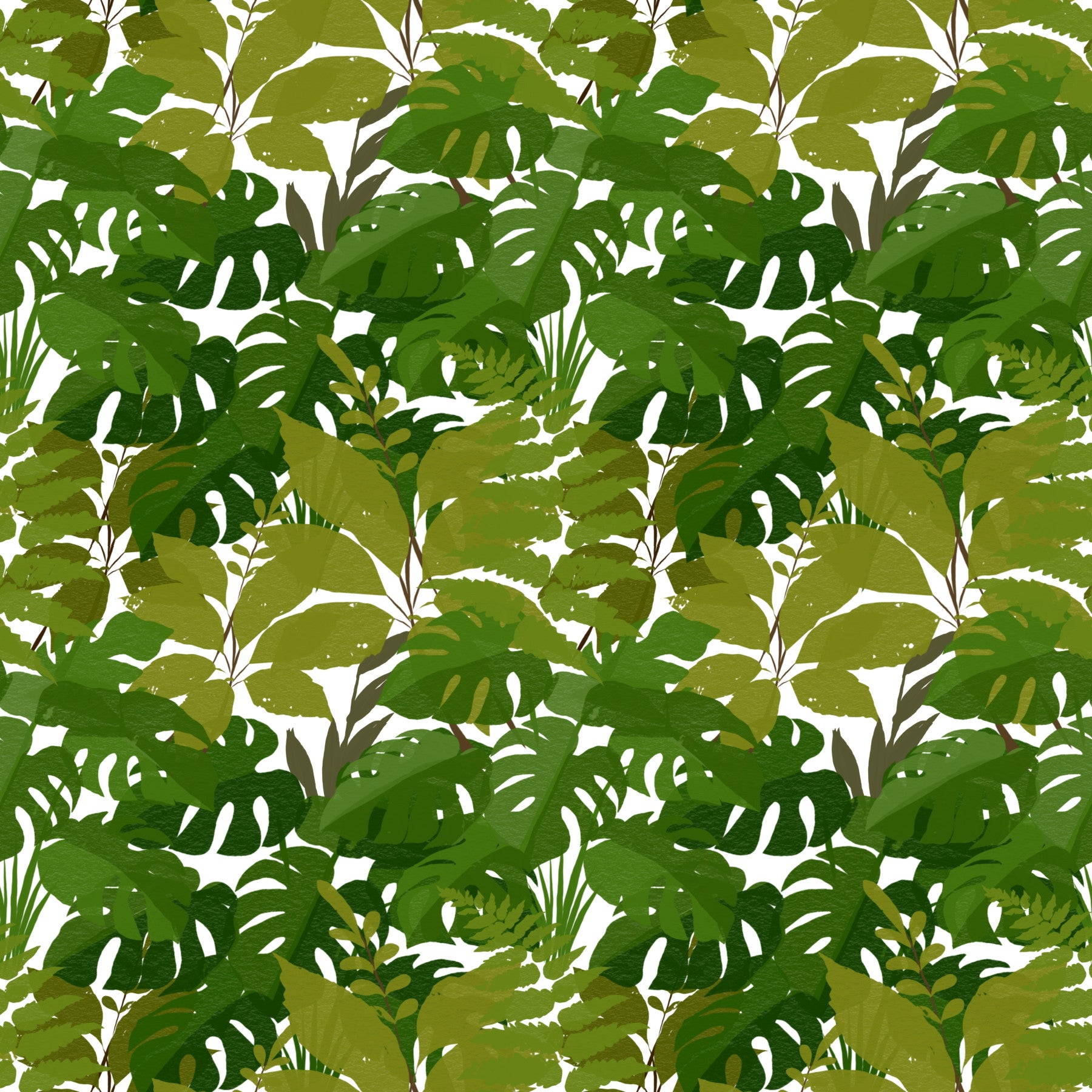 Lush Leaf Canopy Monstera Leaves Wallpaper⁠