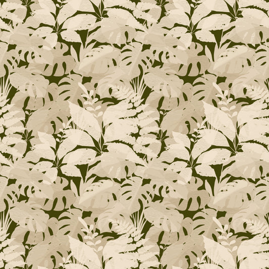 Serene Botanical Rustic Monstera  Wallpaper⁠