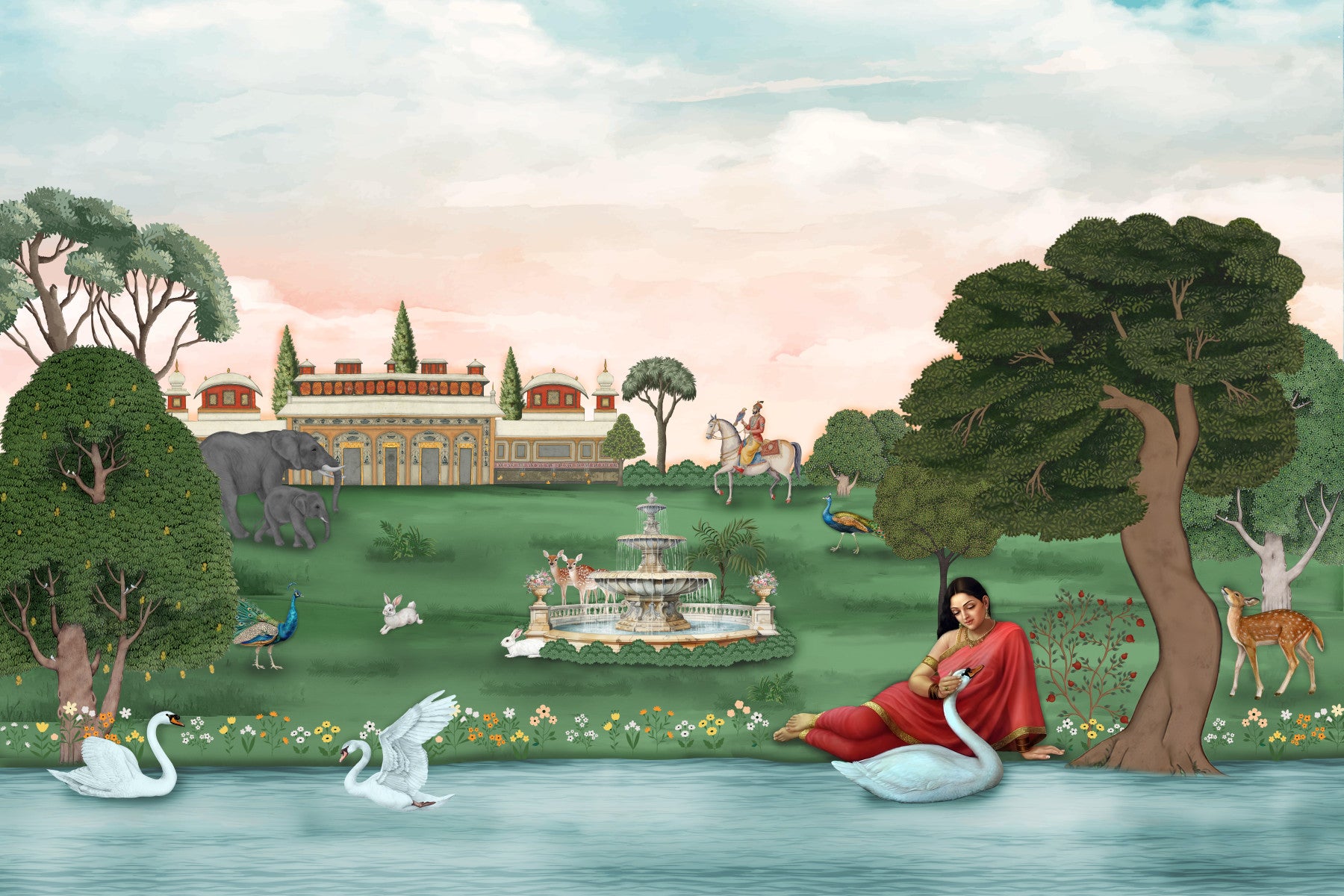 Royal Garden Serenity Wall Mural