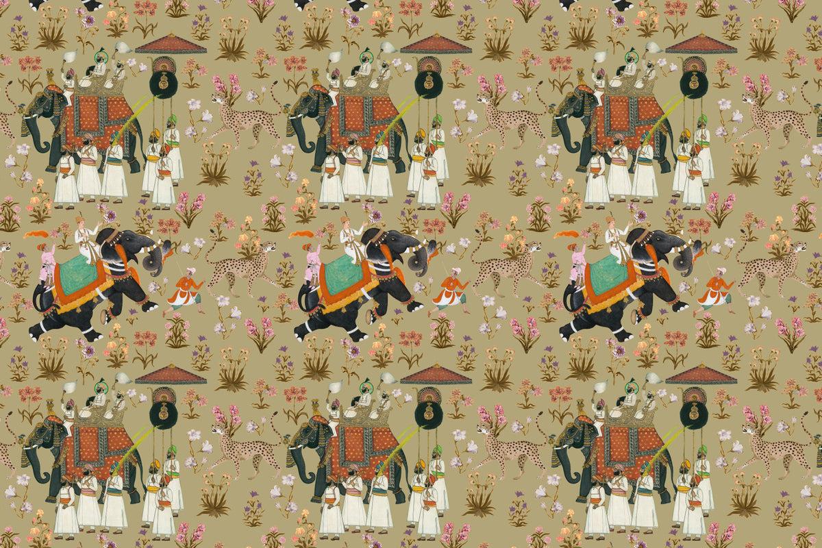 Regal Indian Procession Wall Mural