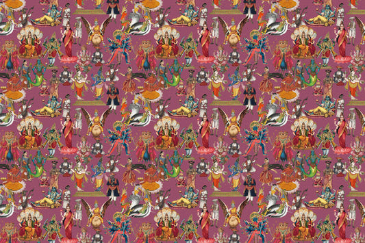 Divine Indian Pantheon Wall Mural
