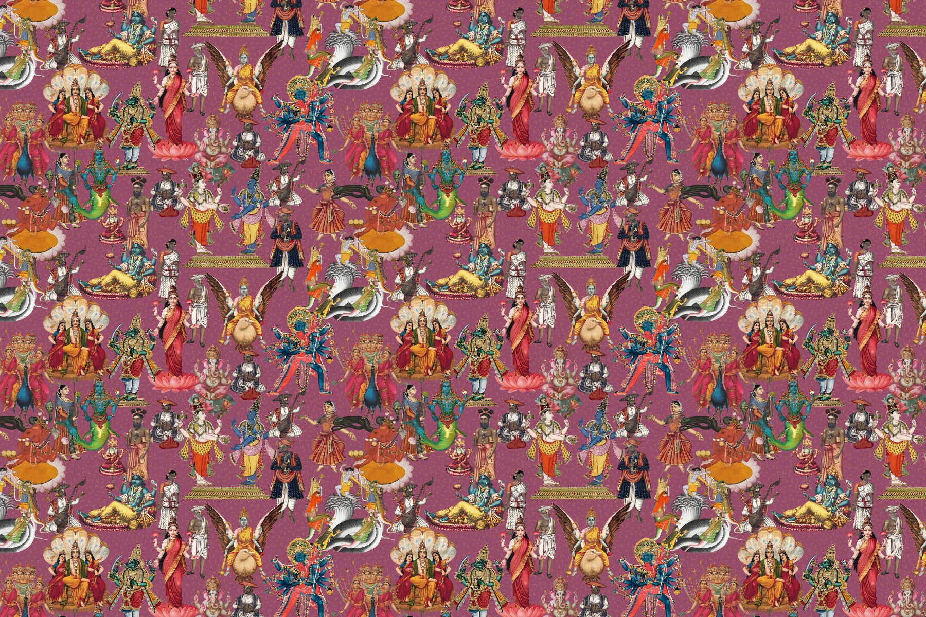 Divine Indian Pantheon Wall Mural