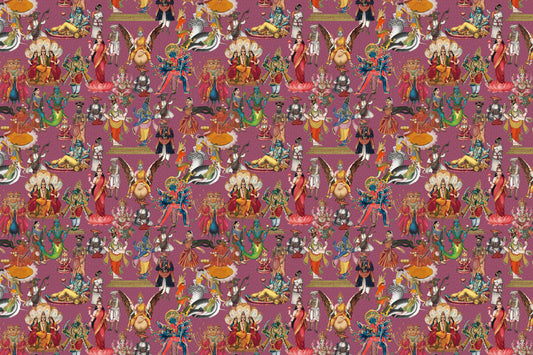 Divine Indian Pantheon Wall Mural