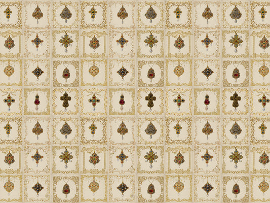 Gilded Relics Pattern Wall Mural