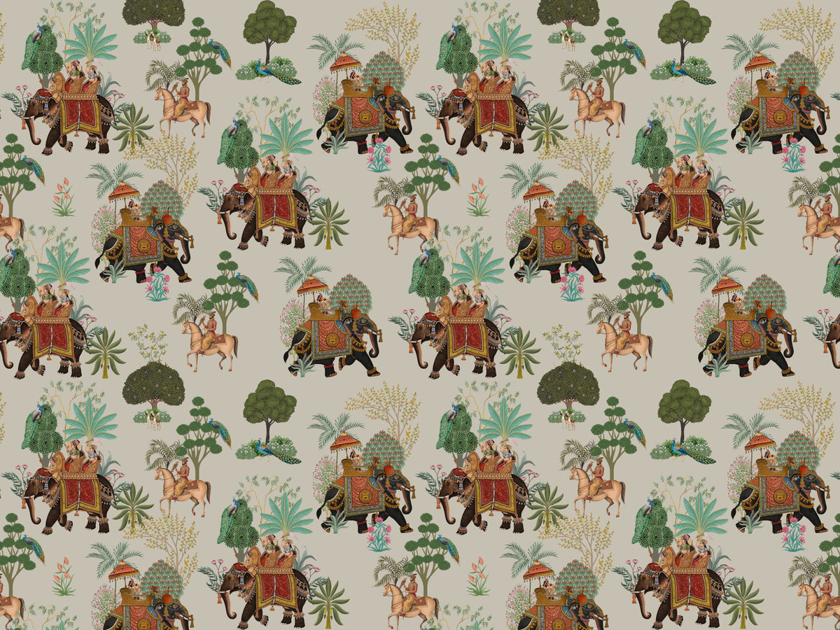 Regal Elephant Parade Wall Mural in your room — zoomed
