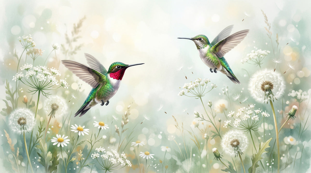 Serene Meadow Hum & Bloom Wall Mural