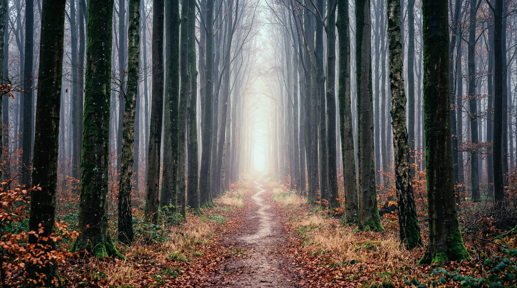 Misty Forest Serenity Wall Mural