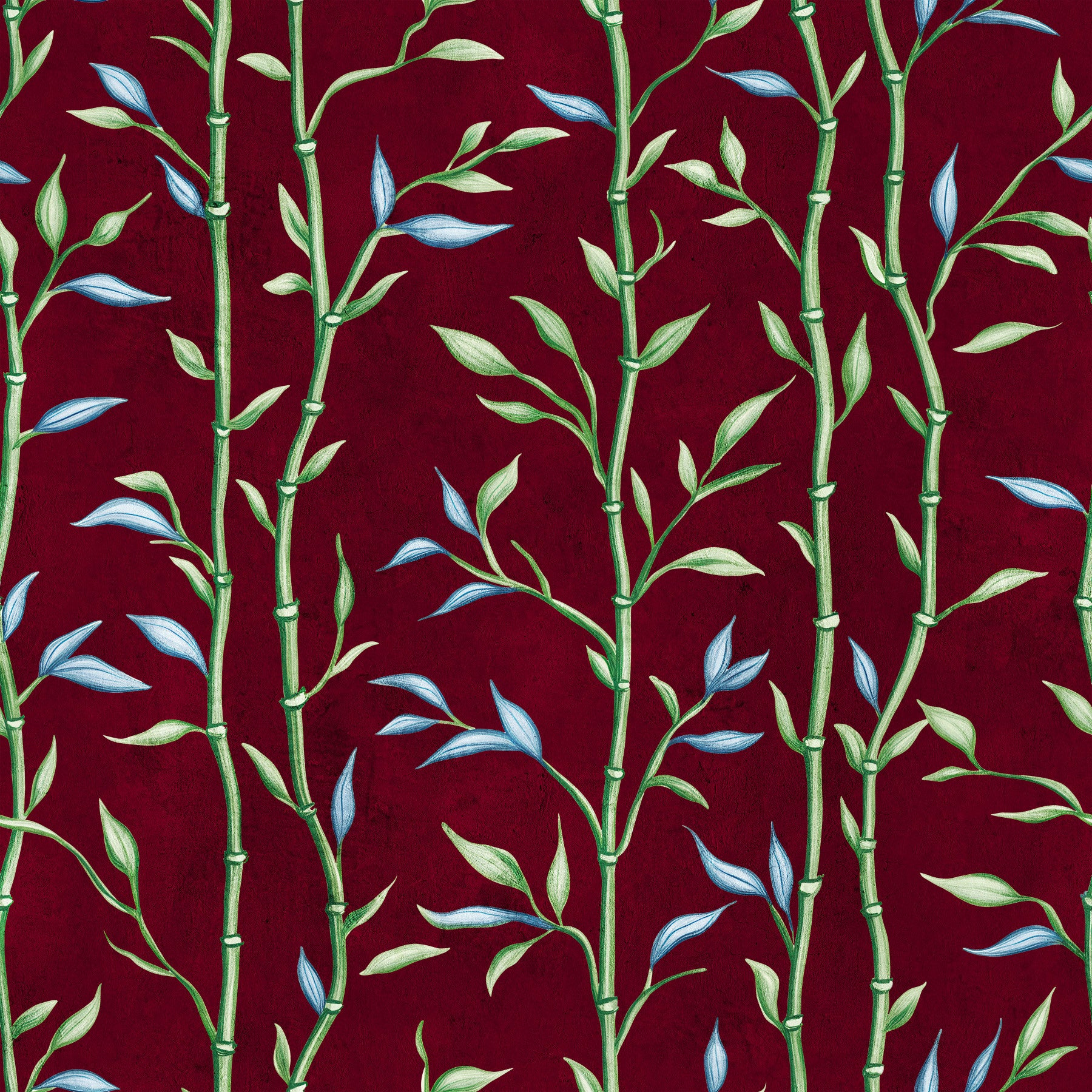 Bamboo Breeze Crimson Wallpaper⁠
