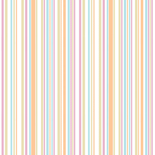 Cheerful Pastel Stripes Rainbow Wallpaper⁠