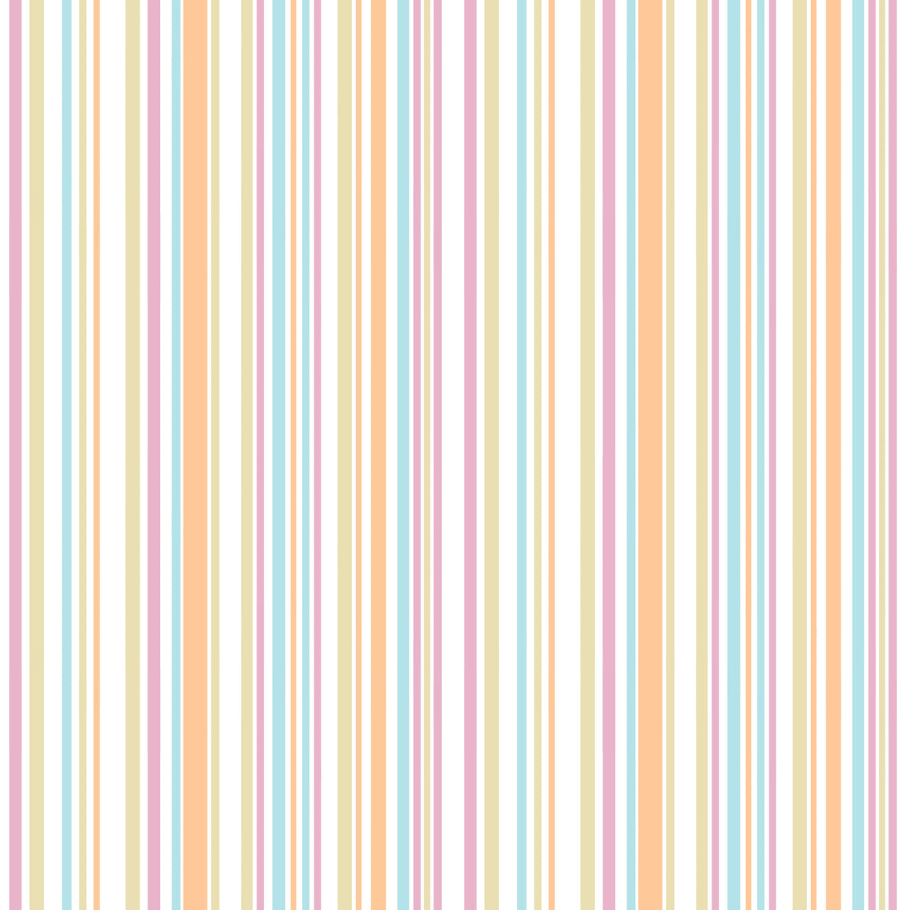 Cheerful Pastel Stripes Rainbow Wallpaper⁠