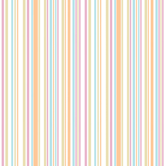Cheerful Pastel Stripes Rainbow Wallpaper⁠
