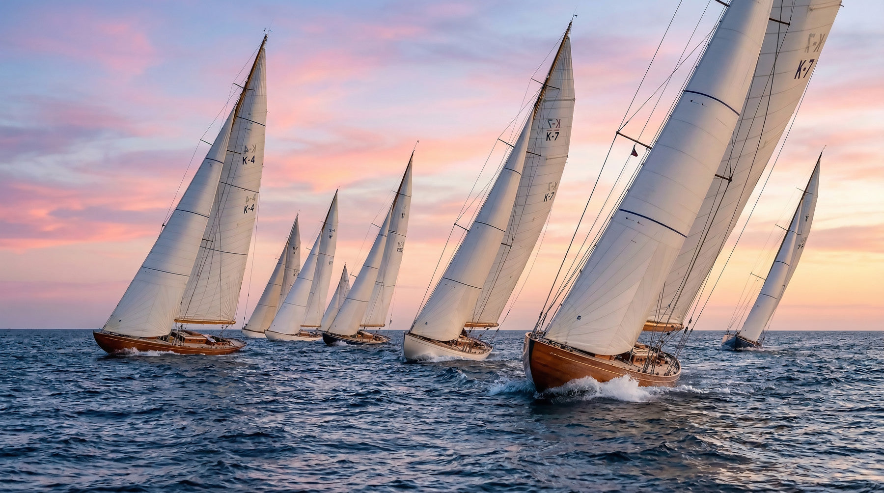Golden Hour Regatta Wall Mural