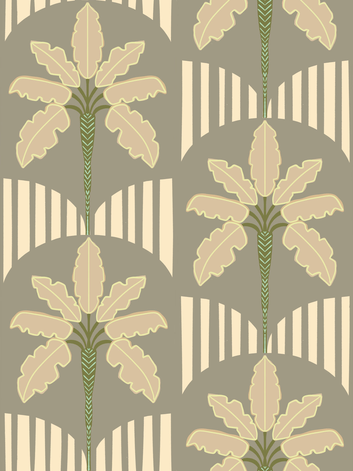 Retro Palm Oasis Wallpaper⁠