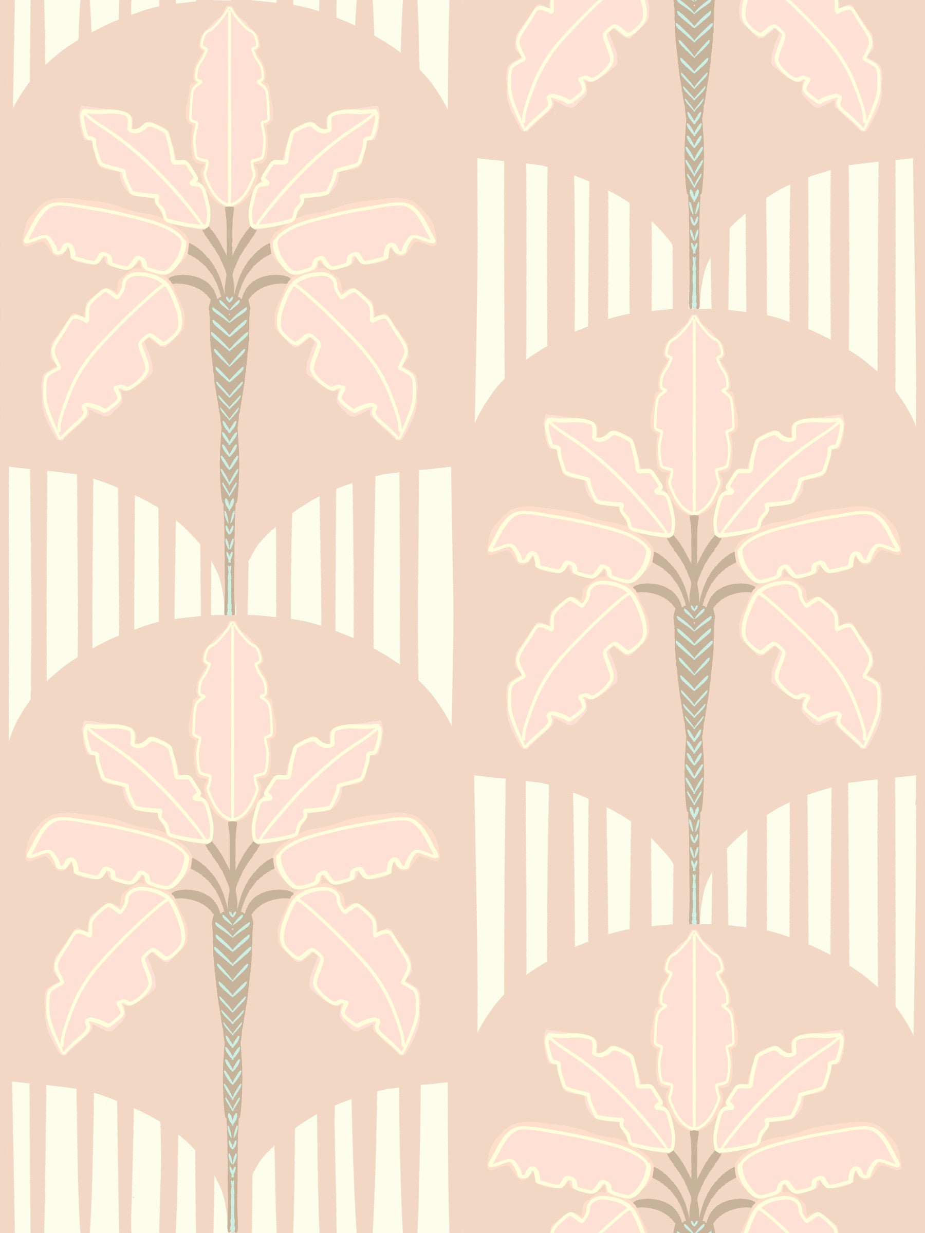 Pastel Palm Haven Wallpaper⁠