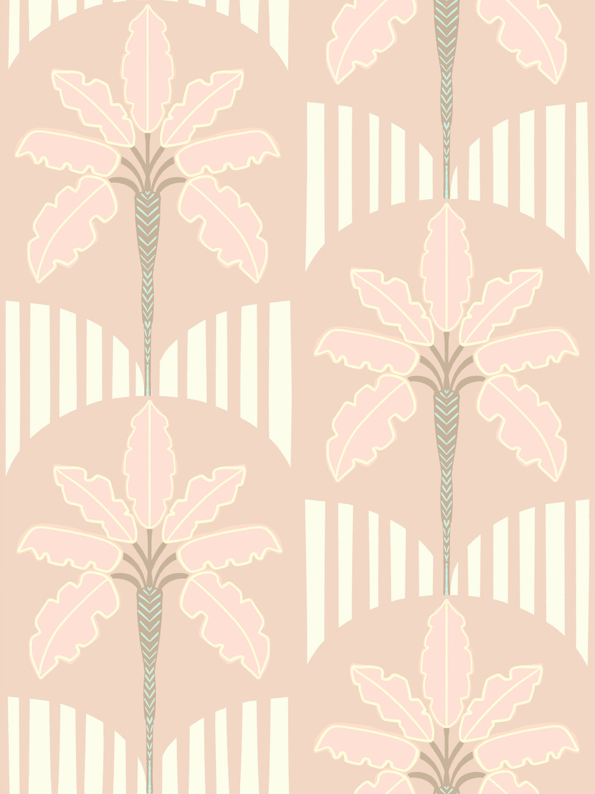 Pastel Palm Haven Wallpaper⁠ in your room — zoomed