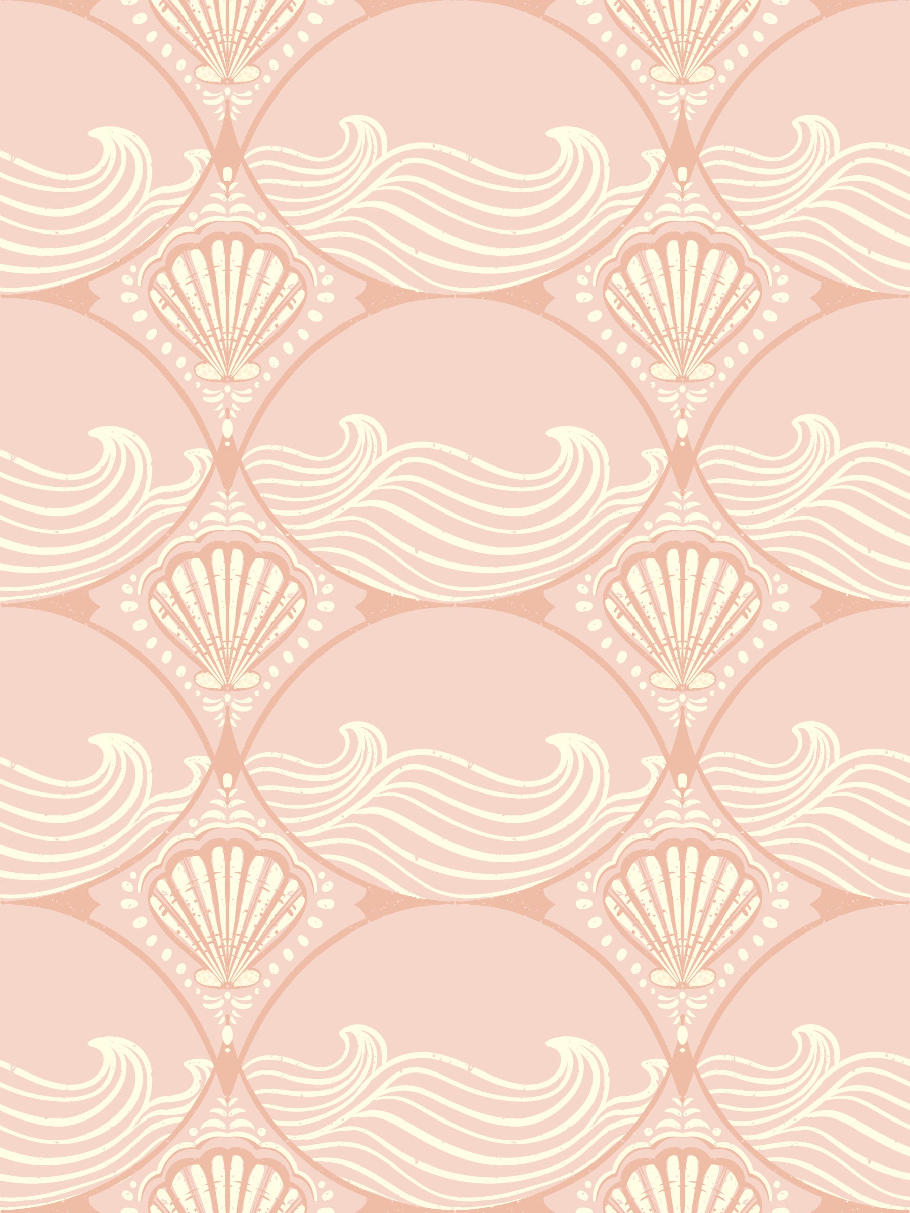 Seashell Serenity Waves Wallpaper⁠