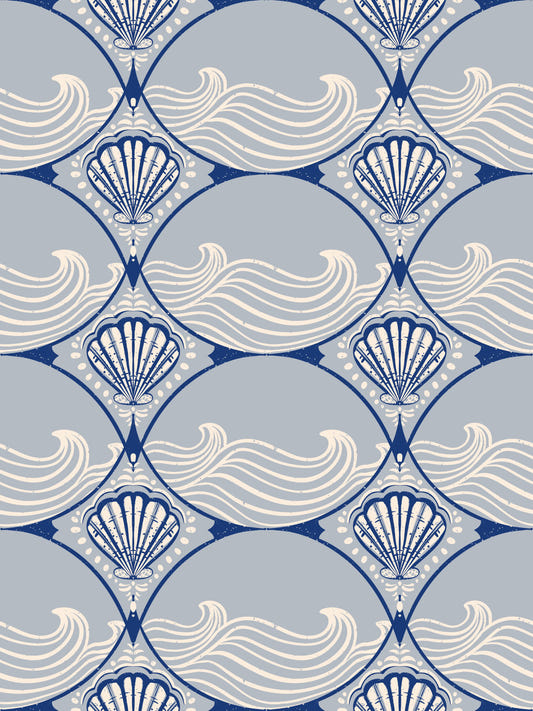 Art Deco Ocean Shells Wallpaper⁠