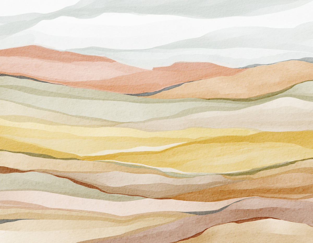 Earthen Horizon Serenity Wall Mural in your room — zoomed