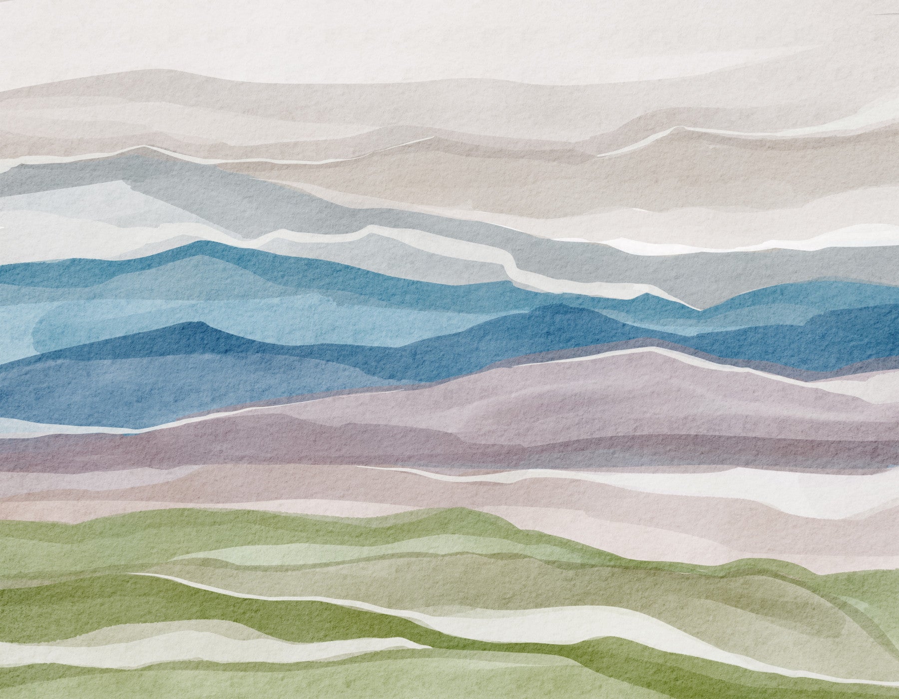 Serene Layered Horizons Wall Mural
