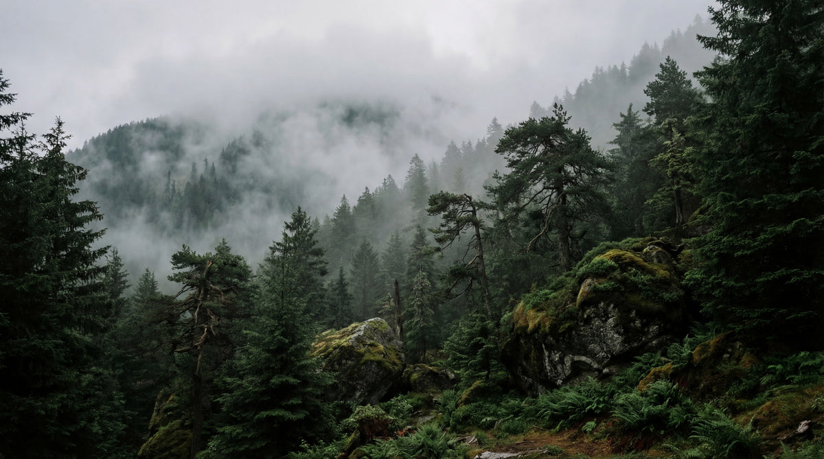 Misty Forest  Wall Mural