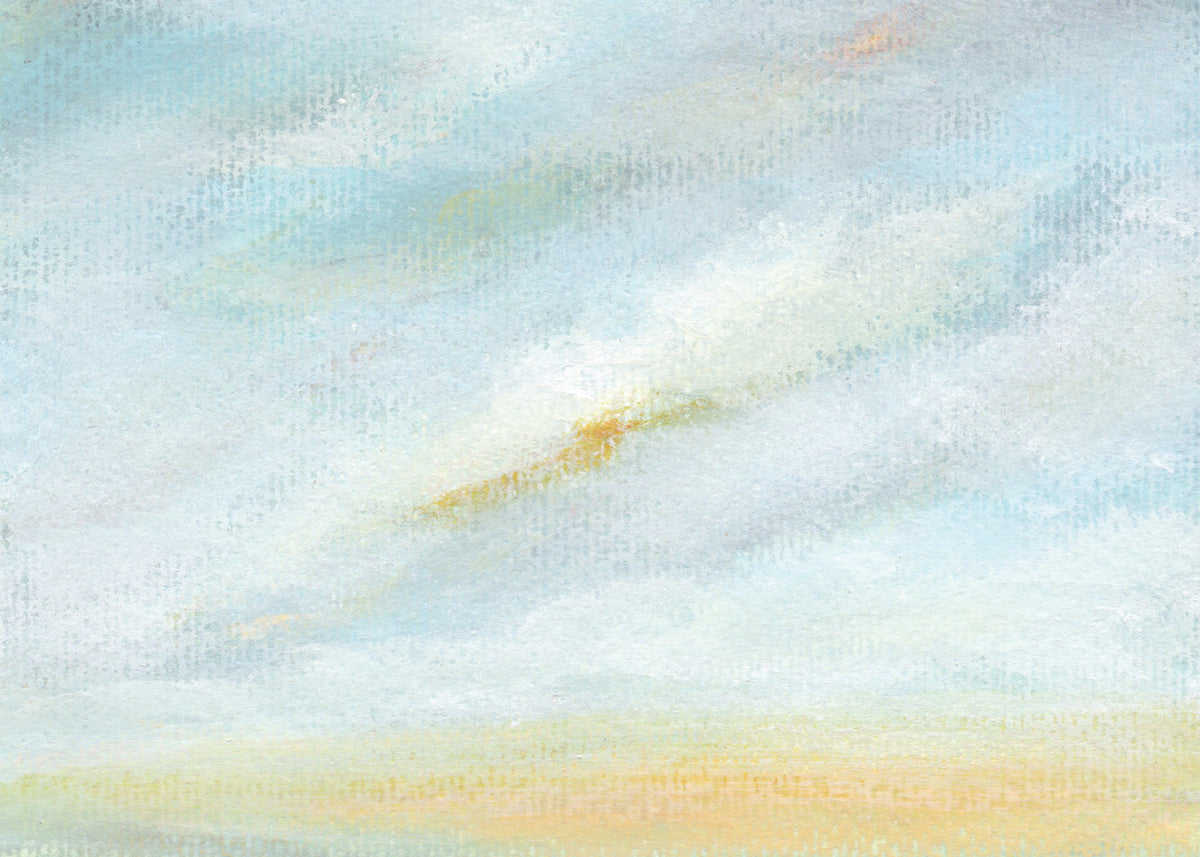 Serene Sky Whisper Wall Mural in your room — zoomed