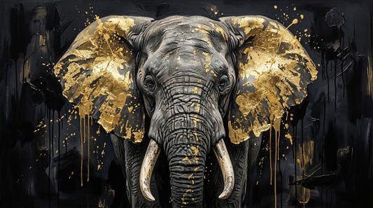 Golden Elephant Grandeur Wall Mural