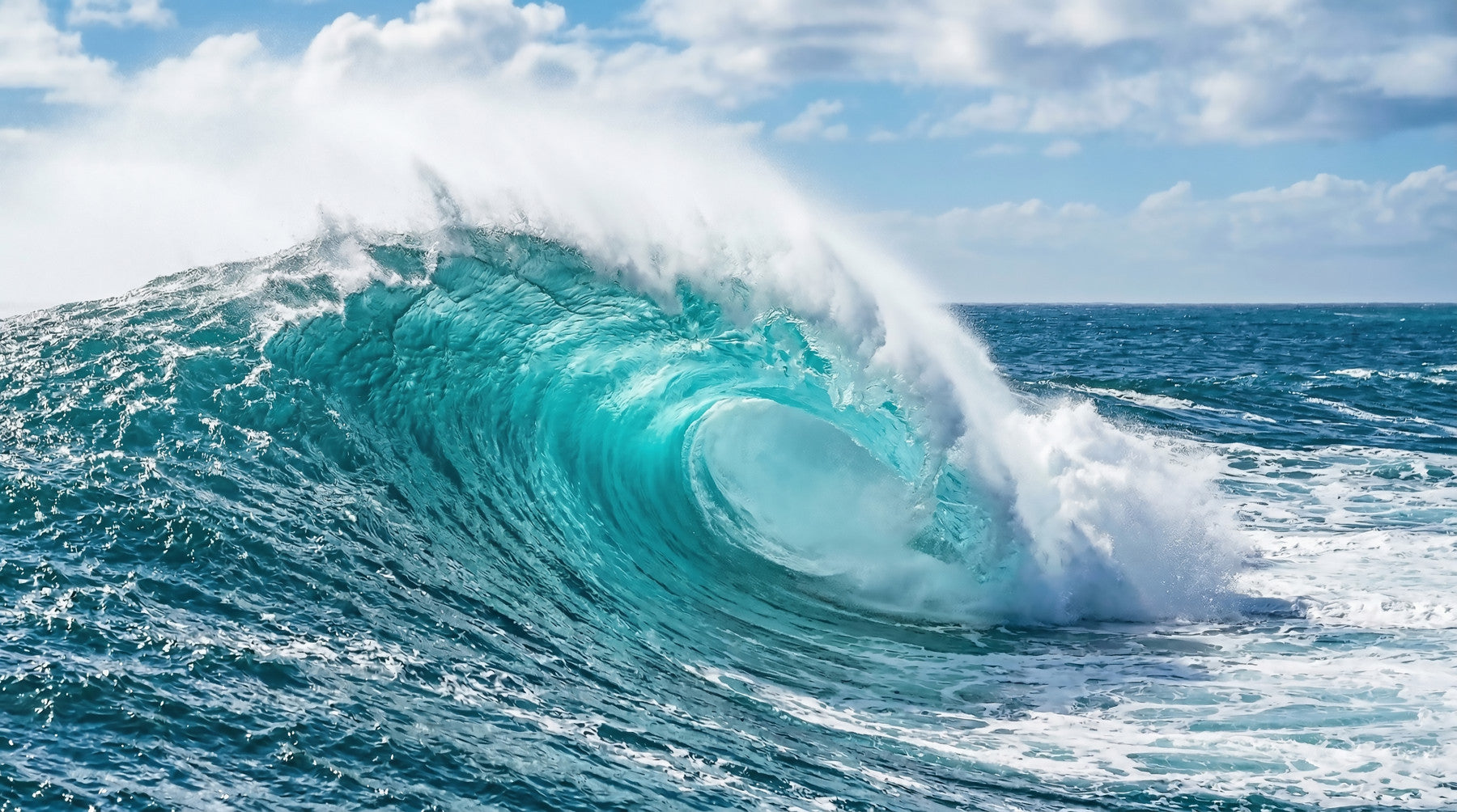 Turquoise Wave Majesty Wall Mural