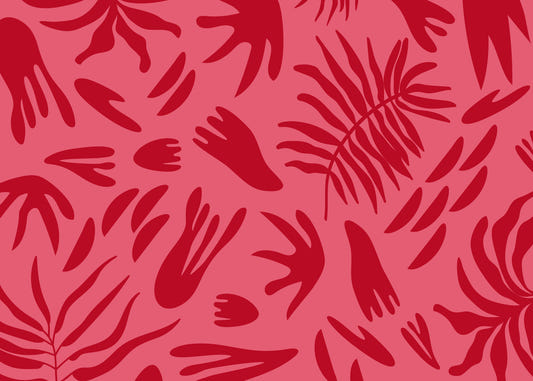 Crimson Leaf Dance Wall Mural
