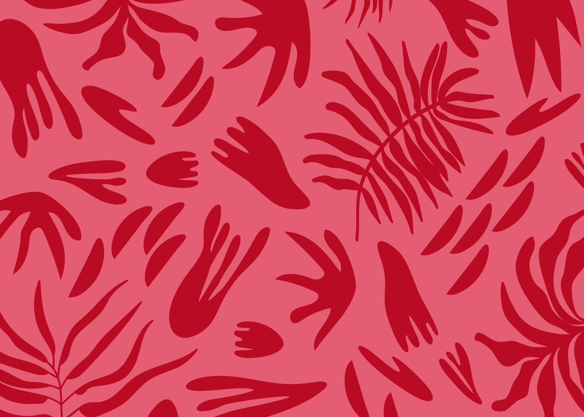 Crimson Leaf Dance Wall Mural