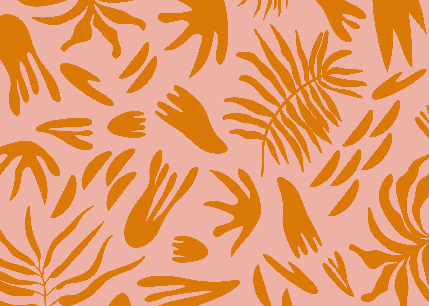 Terra & Blush Flora Wall Mural
