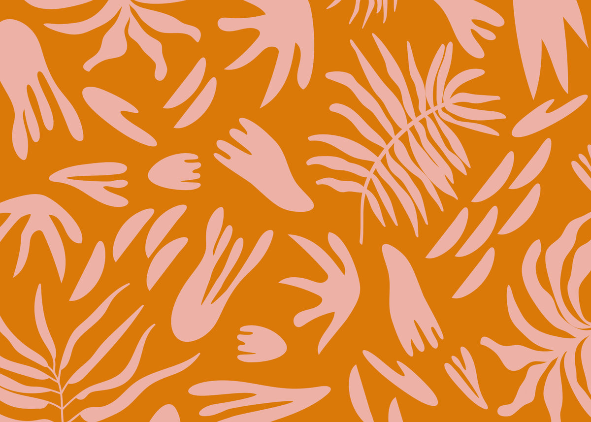 Retro Tropic Bloom Wall Mural