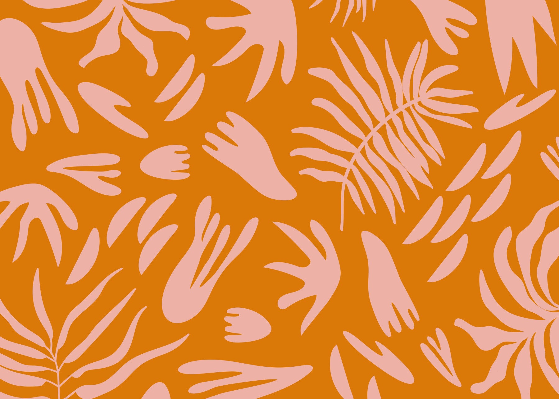 Retro Tropic Bloom Wall Mural