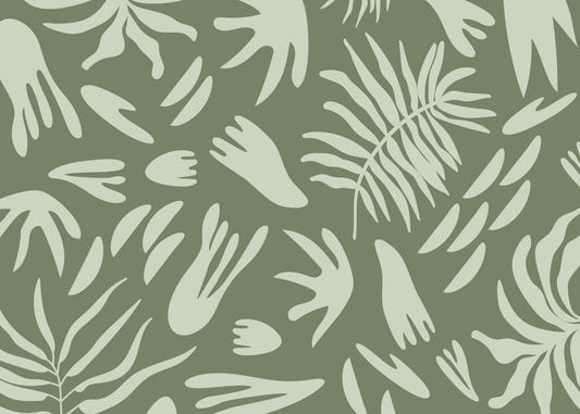 Organic Green Flow Wall Mural