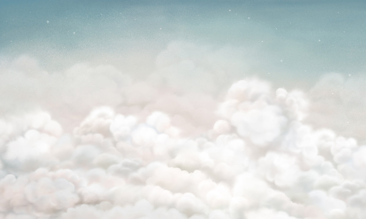 Calming Clouds Blue Wall Mural