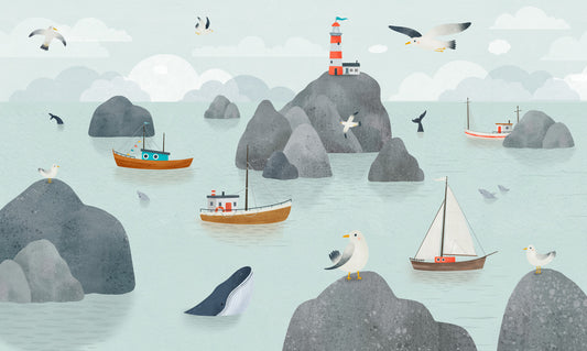 Seaside Stories Wall Mural