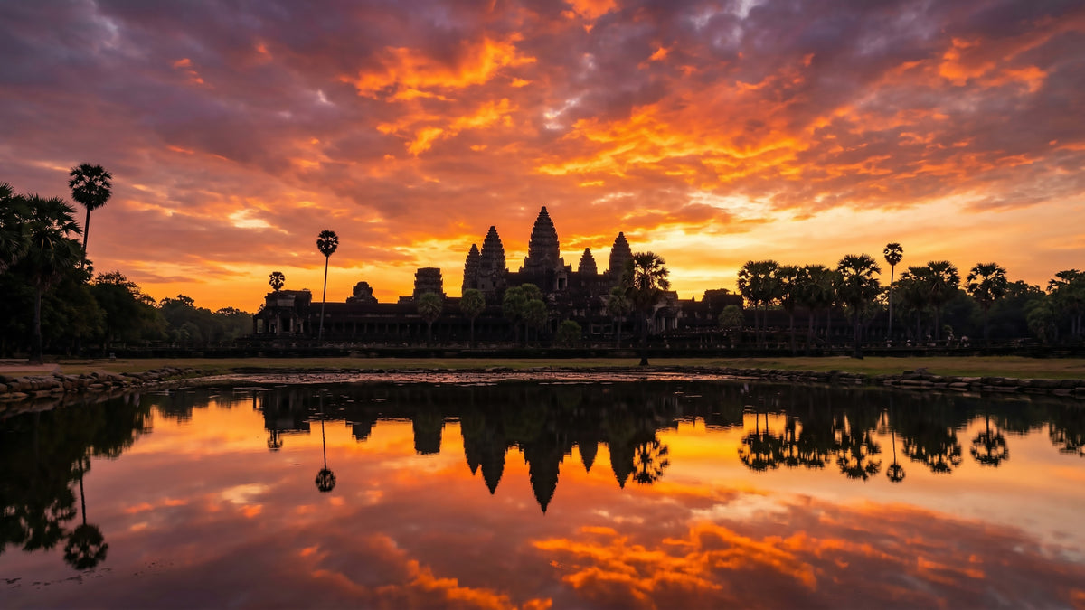Sacred Glow Reflection Wall Mural in your room — zoomed
