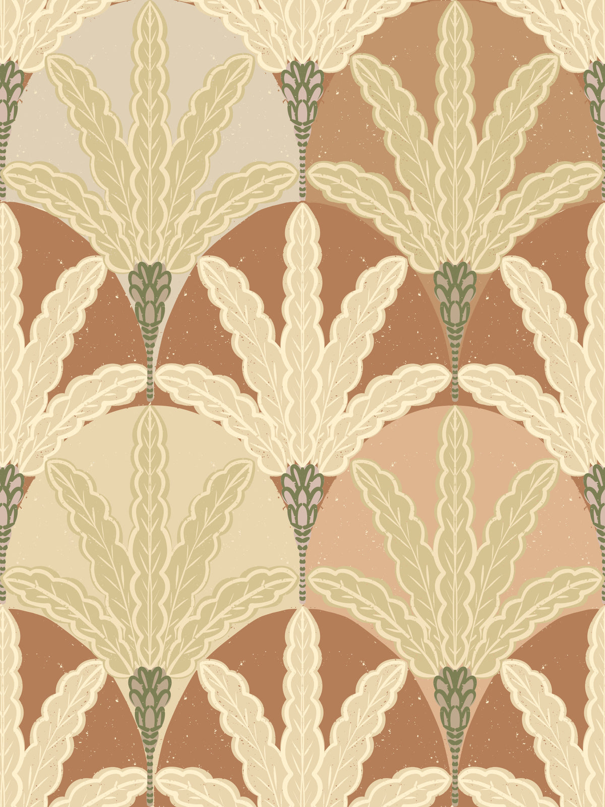 Earthy Fan Fronds Wallpaper⁠ in your room — zoomed