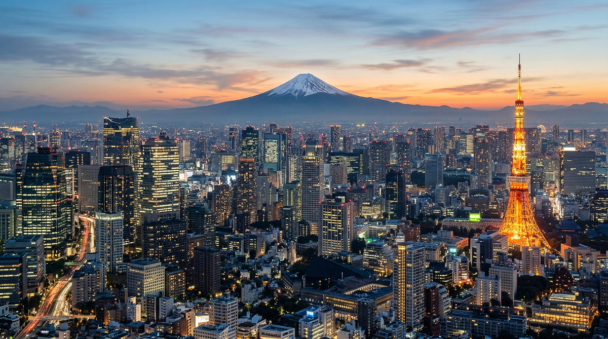 Tokyo & Fuji: Metropolitan Sunset Grandeur Wall Mural