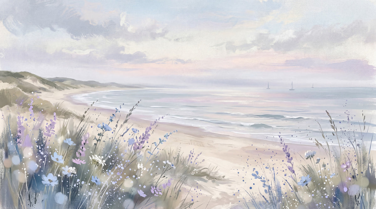 Seaside Serenity & Dune Blooms Wall Mural