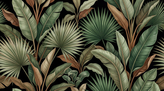 Botanical Noir Wall Mural