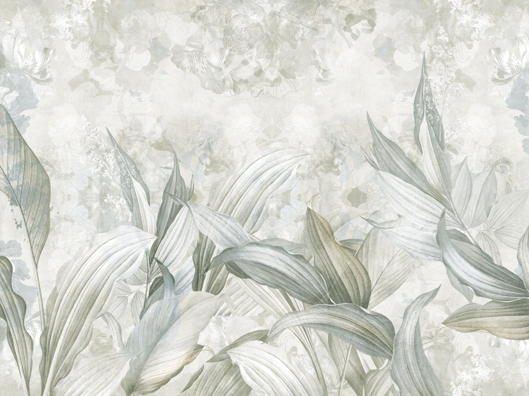 Soft Neutral Botanical  Wall Mural